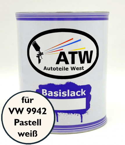 Autolack für VW 9942 Pastellweiß